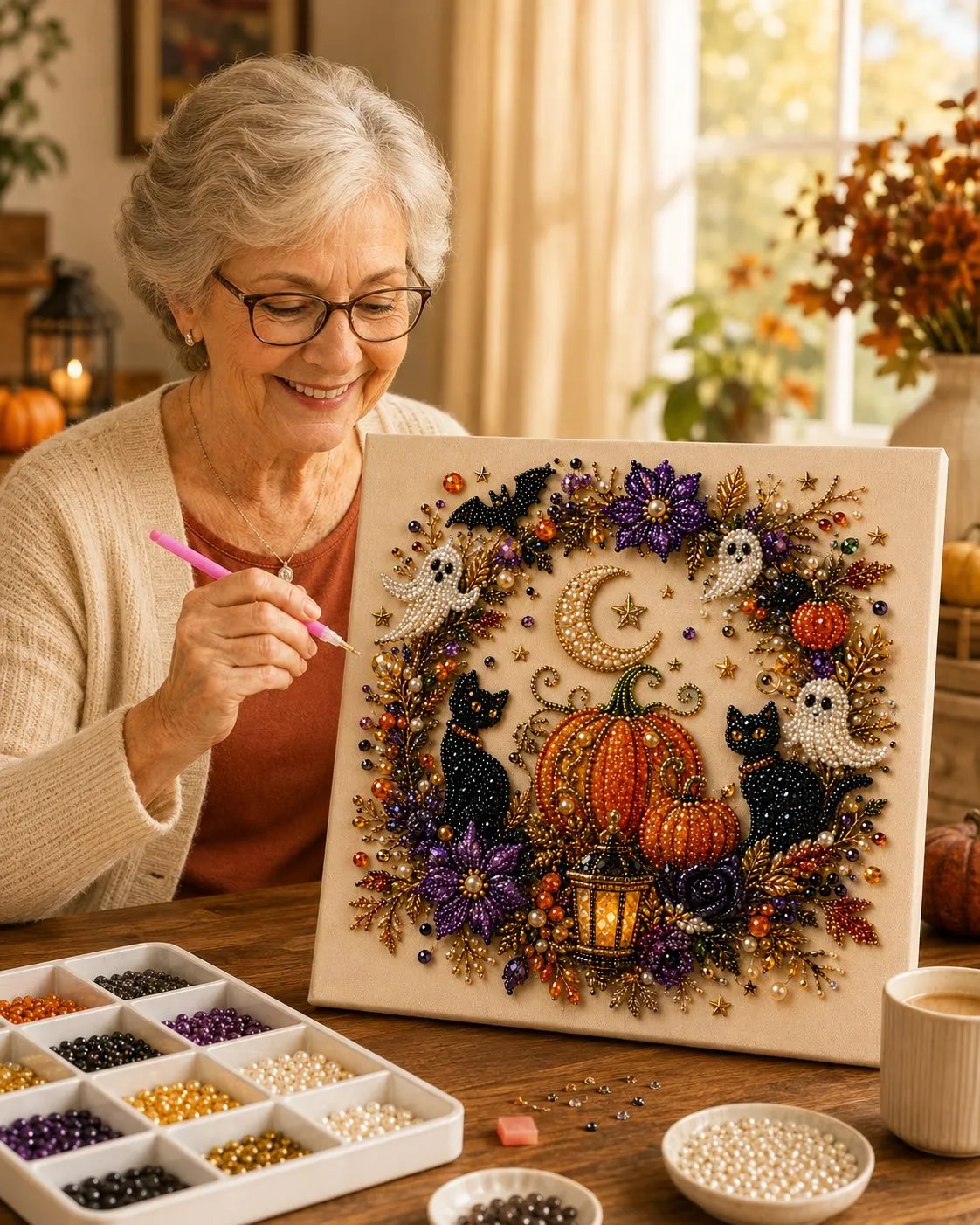 🔥🔥Last Day 50% OFF -🎃Halloween DIY Diamond Art Kit