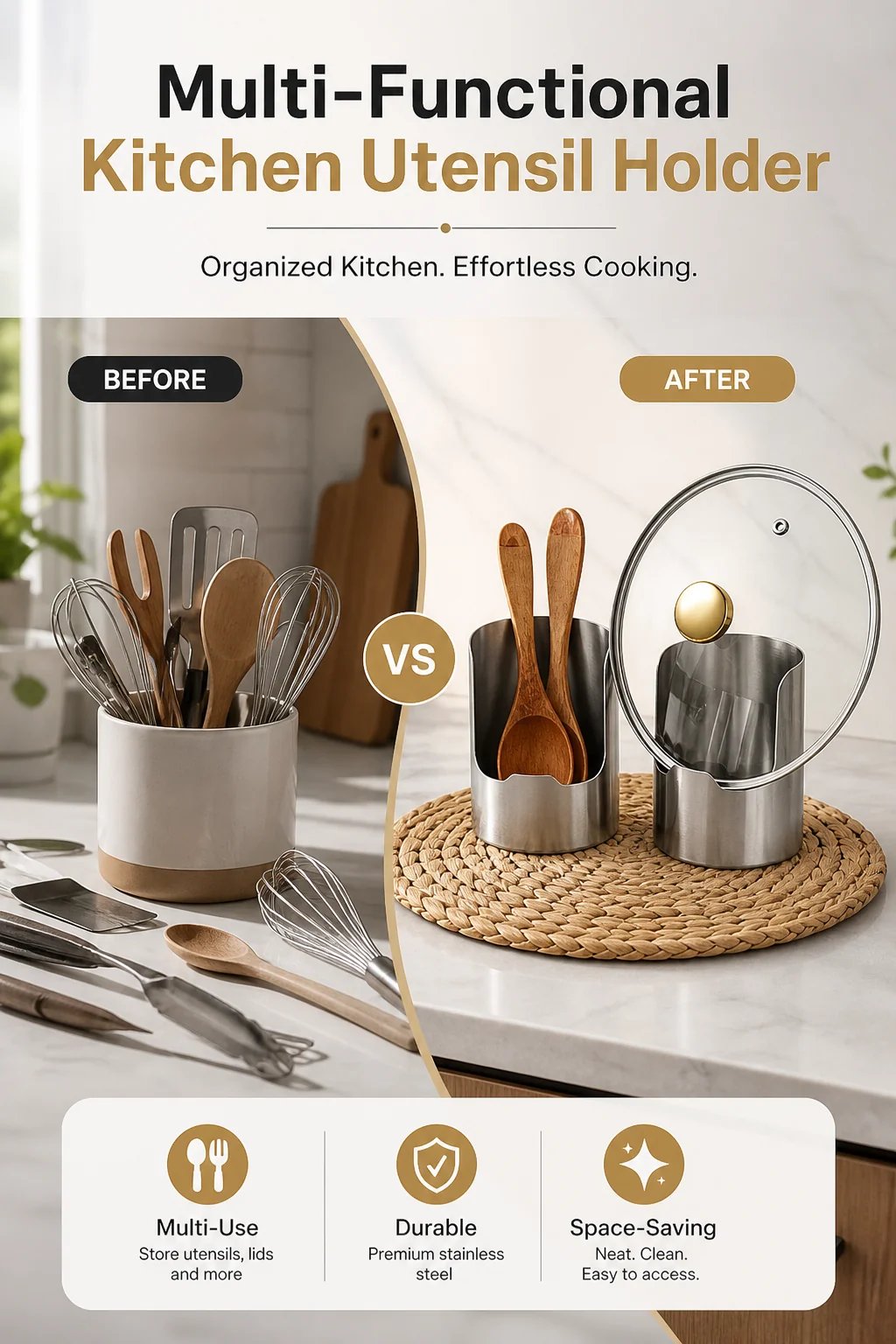 🔥LAST DAY SALE 50% OFF🎁Multi-Functional Kitchen Utensil Holder